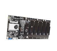 PartyKindom 8gpu Miner Machine Motherboard with Ddr3 Memory and Integrated Vga Interface for Stable Voltage Quiet Performance Mining Use