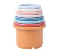 PartyKindom 8Pcs Bath Stacking Cups Educational Geometry Puzzle Creative Plaything for Boys Hand-eye Coordination Development