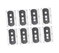 PartyKindom 8pcs Blank Cassette Tapes with Clear Case for Audio Recording DIY Retro Party Messages Teaching Voice Recording Portable and Versatile Sound Quality Tape