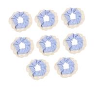 PartyKindom 8pcs Boho Oversized White Lace Hair Scrunchies Decorative Ponytail Holders for Women Elegant Ballet Hair Accessories