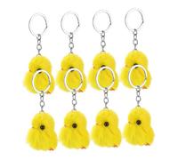 PartyKindom 8pcs Cute Chick Plush Keychain Fluffy Mini Chicken Bag Charm for Keys Bags Purse Soft Stuffed Animal Easter Party Favors Adorable Multi Purpose Accessory