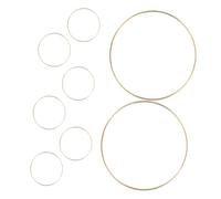 PartyKindom 8pcs Iron Dreamcatcher Hoops for DIY Crafts Round Metal Floral Wreath Rings Beginner Friendly Macrame Wall Hanging Frames with Shape Retaining Design