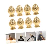 PartyKindom 8pcs Lamp Finial Light Screw Caps Elegant Lamp Shade Holder Harp Accessories Decorative