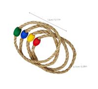 PartyKindom 8PCS Natural Twine Ring Toss Game Bright Colorful Outdoor Educational for Eye-hand Coordination Development Family Party Backyard Fun Random Color