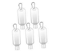 PartyKindom 8pcs Refillable Press Bottles with Hook Clip Portable Travel Squeeze Bottles for Shampoo Lotion Body Wash Face Cream Organizing Liquid for Outdoor Sports Business Random Color