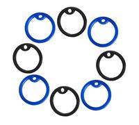 PartyKindom 8pcs Silicone Dog Tag Silencers Id Tag Protectors Durable Edge Bumpers Noise and Scratch Prevention for Active Dogs and Cats Blue Black