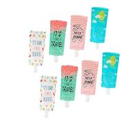 PartyKindom 8pcs Travel Lotion Dispenser Bottles 100ml Refillable Squeezable Emulsion Storage Bags Tsa-approved Leakproof Travel Toiletries Containers for Flight Cabin Use