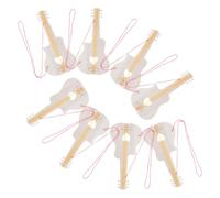 PartyKindom 8pcs Unfinished Wooden Guitar Cutouts for DIY Craft Projects for Painting Safe Natural Wood for Kindergarten Music and Art Activities