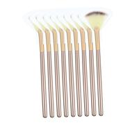 PartyKindom 9pcs Fan Shaped Highlight Brush for Makeup Soft Synthetic Powder Brushes for Face for Teenagers and Festivals for Loose Powder and Blush Applications