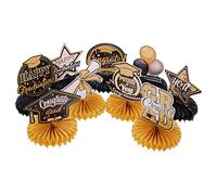 PartyKindom 9pcs Graduation Honeycomb Balls Decor Unique Party Centerpieces for Celebrations Desktop Tabletop Decorations for Graduation Parties and End of Exams Celebrations