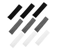 PartyKindom 9pcs Non Slip Stretchy Yoga Headbands for Women Soft Elastic Sweatbands in Black White Dark Gray Comfortable Breathable Fit for Workout Running Cycling Basketball Fitness