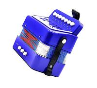 PartyKindom Accordion Musical Instrument Educational for Beginners Blue Color Promotes Cognitive and Emotional Development for Learning Music