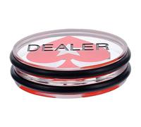 PartyKindom Acrylic Dealer Button Double Sided Game Counting Chip for Poker for Tournaments Math Learning and Rewards and Professional Look