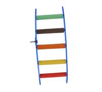 PartyKindom Acrylic Parrot Climb Stair Stand Rack Blue Frosted Arch Ladder for Birds Safe Perch for Exercise Balance Coordination and Entertainment