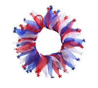 PartyKindom Adjustable Independence Day Pet Collar for Dogs and Cats Red Blue White Festival Neckband Decorative Comfortable Neck Accessory Premium Skin Friendly Material for National Day