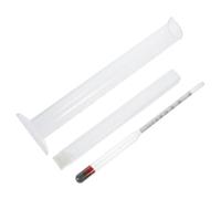 PartyKindom Alcohol Hydrometer Triple Scale Manual Alcoholometer with Plastic Graduated Cylinder for Liquor Testing Homebrew Fermentation Sugar Content Measurement Tool