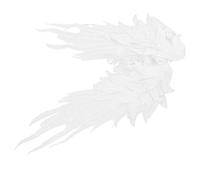 PartyKindom Angel Wing Lace Applique Patch for DIY Clothes Elegant Embroidered Wing Ornament Easy Sew Iron- Design for Clothing Shoes Hair Accessories Festival Decoration