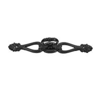 PartyKindom Antique Black Zinc Alloy Ring Pull Handle Victorian Vintage Decorative Cabinet Handle 2pcs with Carved Floral Design Matte Finish with Stable Grip for Closets and Nightstands