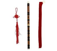 PartyKindom Antique Style Bamboo Flute Traditional Chinese Musical Instrument Key Two Design with Bag for Beginners Gift Bright Sound