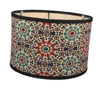 PartyKindom Bamboo Lampshade with Geometric Pattern Vintage Abstract Style Replacement Lamp Shade for Bedroom Pendant Light Easy to Install Socket Ceiling Lamp Cover