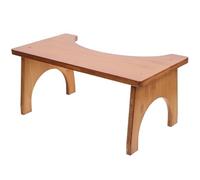 PartyKindom Bamboo Toilet Step Stool with Anti-Slip Surface for Home Use, Portable Bathroom Footstool to Toilet Experience and Assist Changing Shoes, Brown Colour