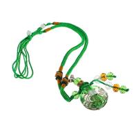 PartyKindom Baroque Glass Essential Oil Necklace Aromatherapy Pendant for Women Irish Festival Stylish Scent Bottle Jewelry Gift with Design and Portable Use