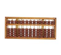 PartyKindom Bead Wooden Abacus for Rod Arithmetic Tool Smooth Polished Solid Wood Educational Counting for Students and Childrens Mental Math Development
