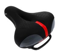 PartyKindom Bike Saddle Cushion PU Leather Cycling Seat for Mountain and Road Bikes Comfortable Gel Replacement with Reflective Design and Air Circulation for Enhanced Riding Experience