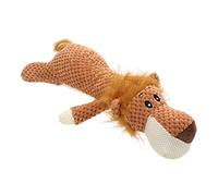 PartyKindom Bite Resistant Plush Lion Dog Chew Multi Function Molar Teeth Cleaner for Dogs Interactive for Active Play and Independent Exercise