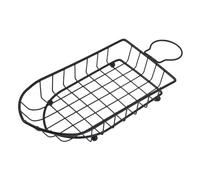 PartyKindom Black Iron Wire Boat-shaped Bread Basket with Sauce Cup Food Container for Fries Chicken Wings Fruit Storage Suitable for Home Restaurant Outdoor Serving