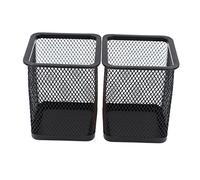 PartyKindom Black Metal Pencil Holder Ergonomic Mesh Design Pen Pot for Office Home Desk Organization Lightweight Scratch Resistant for Pens Pencils Cosmetics