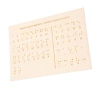 PartyKindom Braille Alphabet Board Blind People Teaching Aid for Visually Impaired Gifts