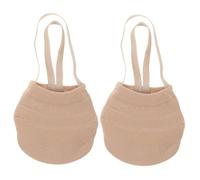PartyKindom Breathable Dance Half Sole Shoes for Women Lightweight Forefoot Protectors with Elastic Straps Comfortable Professional Sole Pouches for Ballet and Artistic Gymnastics Practice Beige