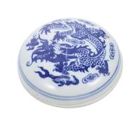 PartyKindom Bright Red Calligraphy Ink Pad Premium Multi Purpose Ceramic Box Diameter for Cards Neat Storage Design for Use