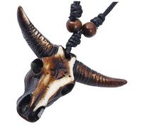 PartyKindom Bull Head Necklace Resin Bohemian Style African Necklace for Party Festival Decoration for Women