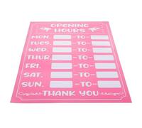 PartyKindom Business Opening Hours Sign Sticker, Rewritable Hour Signs, Self Adhesive PVC, Waterproof and Oil Proof, for Retail Store and Restaurant, Assorted Style