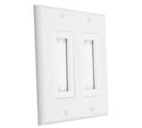 PartyKindom Cable Wall Plate Cord Outlet Cover Pass Through Wall Plate Cord Hider for Tv Cable Management Organizer Compact and Easy Install