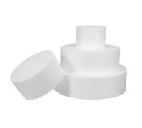 PartyKindom Cake Dummies round Decorating Practice and Simulation Cake Model Building Foam White 4pcs Foam Material, Suitable for Photography and Table Decor, for Professionals