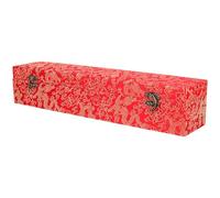 PartyKindom Calligraphy Scroll Box Painting Works Storage Box Red Cloth with Copper Buckle Easy to Carry Delicate Beautiful Pattern for Storing Scrolls of Calligraphy and Painting
