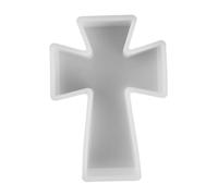 PartyKindom Candle Making Moulds Silicone Casting Mould Silicone Mold for Candles Cross Freshener Molds for Resin White
