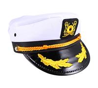 PartyKindom Captains Hat with Adjustable Snapback for Adults, Navy Map Performance Funny Sailor Hats for Club Pub Party Festival Halloween Costume Fancy Dress
