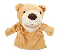 PartyKindom Cartoon Animal Hand Puppet with Working Mouth Soft Plush Bear for Storytelling and Interactive Play Early Education Hand Puppet for Parent Fun and Pretend Theater