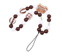 PartyKindom Cartoon Bear Phone Lanyard Handmade Beaded Wrist Strap Anti-lost Mobile Chain for Phones Cameras Fade-resistant Gift for Students Friends