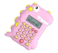 PartyKindom Cartoon Dinosaur Shaped Early Education Machine for Pink Calculator with Addition Subtraction Multiplication Division Functions Enhances Math Logic and Learning Enthusiasm