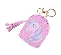 PartyKindom Cartoon Mini Coin Purse Adorable Storage Bag Unicorn Rainbow Cloud Cute Key Holder for Boys and Girls Travel Earphone Cable Organizer