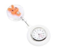 PartyKindom Cartoon Rabbit Pocket Watch for Work the Hospital, Accurate and Convenient to Retract with Silicone and Alloy Materials, Adorable and Practical Design