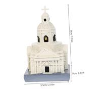PartyKindom Cathedral Model Decorative Resin Ornament for Sand Table Accessories and Desktop Games Historical Church Home Decor for Banquet Wedding Family Gatherings Detailed Craftsmanship