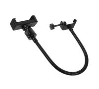 PartyKindom Cell Phone Clip Microphone Stand Soft Hose Mount Adjustable Phone Holder for Desk Mic Stand Boom for Ring Light Attachment