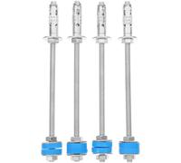 PartyKindom Central Air Conditioning Indoor Unit Hanger Rod Set 4pcs Galvanized M8x200mm Vibration Isolation Silent Support for Hvac Ductwork Reinforcement and Noise Reduction