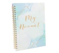PartyKindom Checkbook Register Ledger Book Marble Light Red Personal Financial Tracking Tool for Organized Account Management Compact Check Management Journal for Efficient Money and Expense